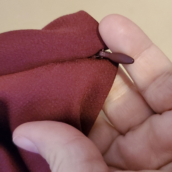 Zara Burgundy Chain Strap Top Size XS - Picture 7 of 7